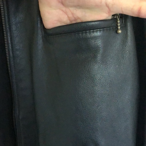 NEWPORT NEWS•Leather Moto Jacket - Picture 8 of 8